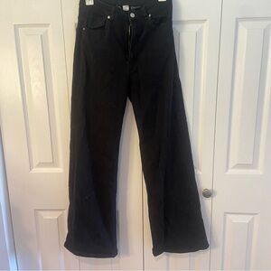 Wide Leg Black denim jeans